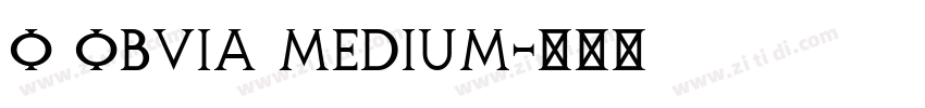O Obvia Medium字体转换